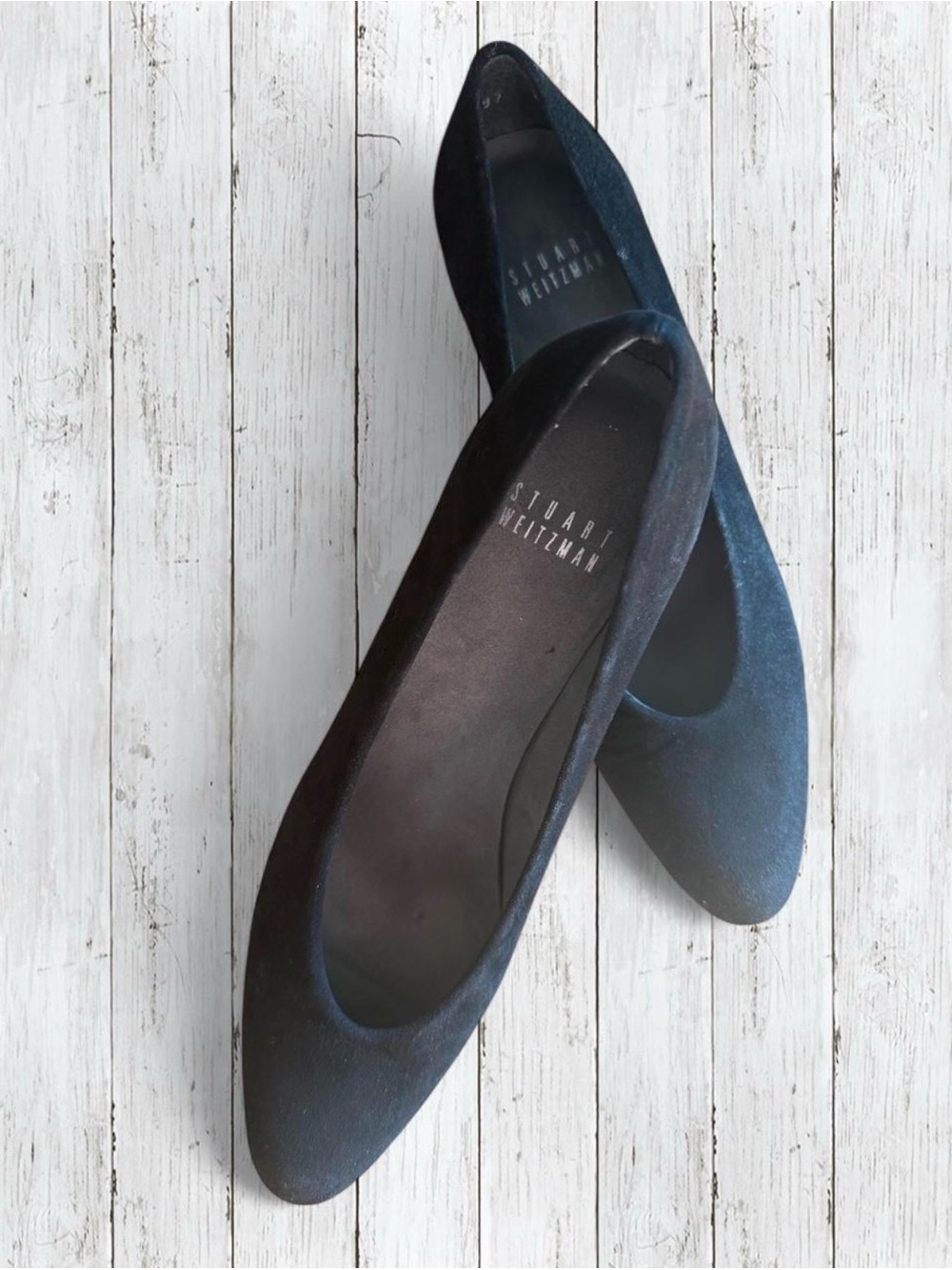 Vintage 90s/Y2k Stuart Weitzman Black Suede Heels